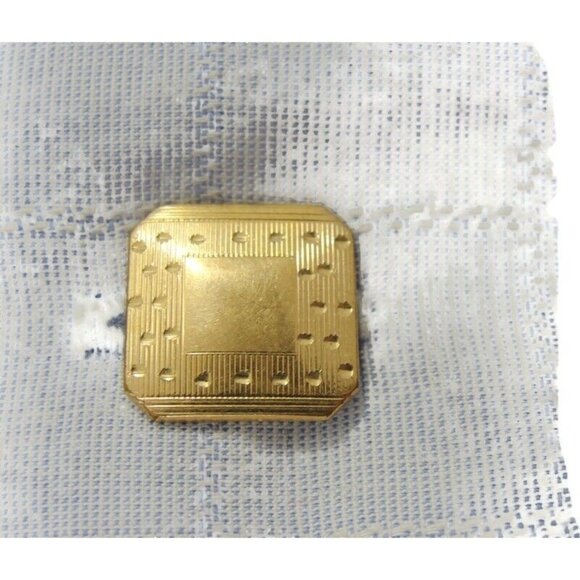 Small Etched Square Cuff Links Signed Swank 1/20 12K Gold Filled Cufflinks Vtg - Picture 11 of 12